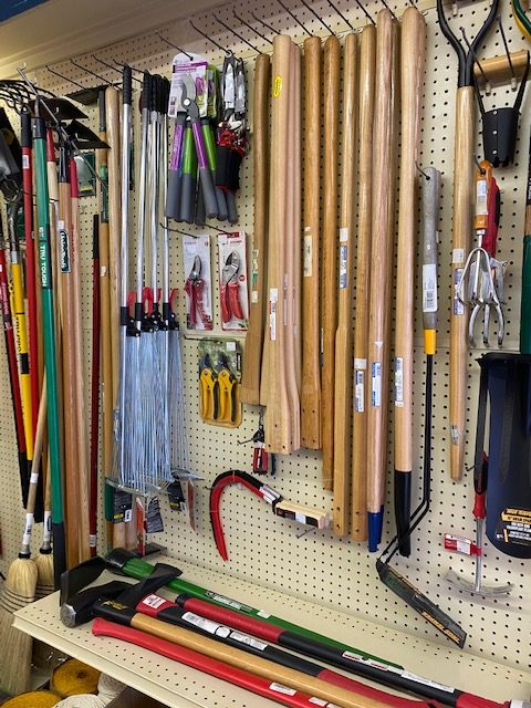 Tools on the store wall